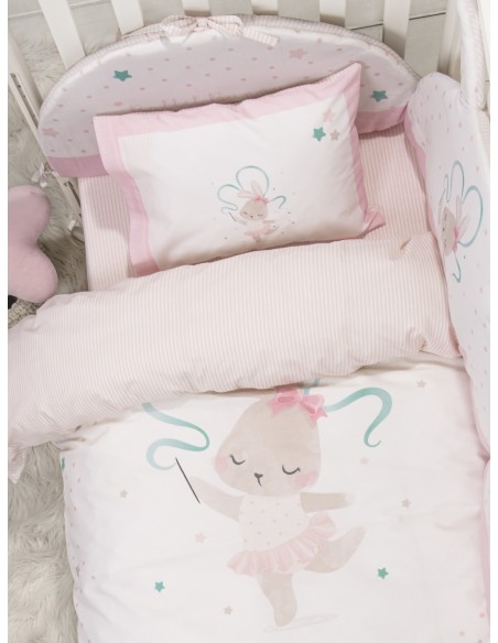Σετ Παπλωματοθήκη Κούνιας 110x145 - Ballet Bunny