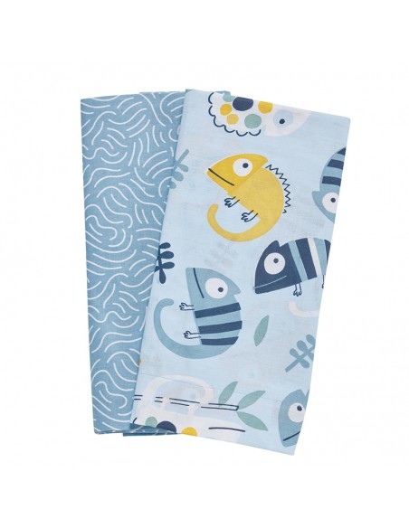 Σετ Σεντόνια Λίκνου 70x120 FUN 4935 Blue