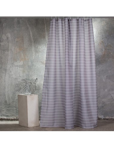 Κουρτίνα Μπάνιου 180x180 Stripe Grey