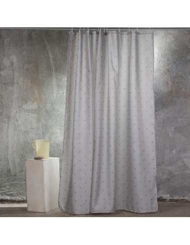 Κουρτίνα Μπάνιου 180x180 Dots Silver