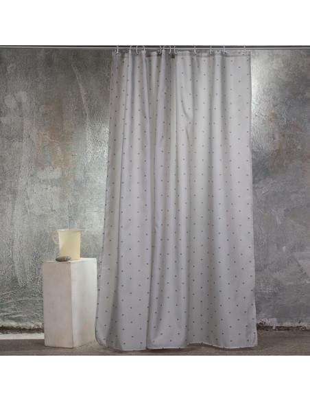 Κουρτίνα Μπάνιου 180x180 Dots Silver