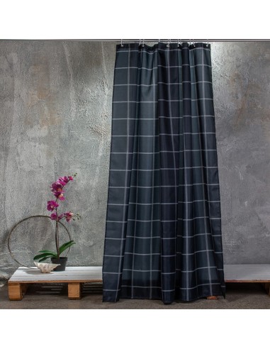 Κουρτίνα Μπάνιου 180Χ180 Check Black