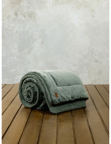 Κουβέρτοπάπλωμα Υπέρδιπλο 220x240 - Cira Dark Green 2