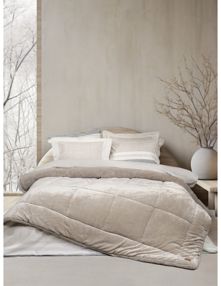 Κουβέρτοπάπλωμα Υπέρδιπλο 220x240 - Cira Beige