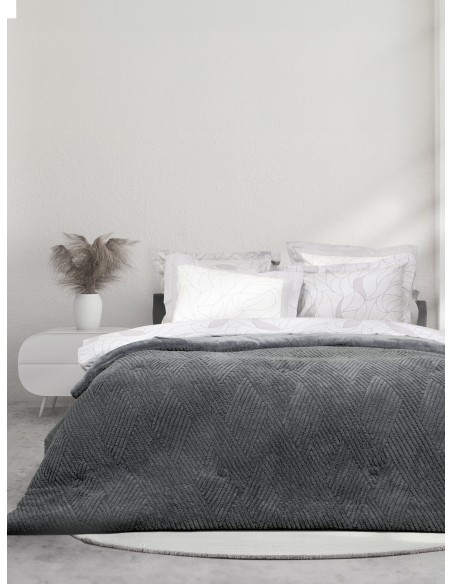 Κουβέρτα/Πάπλωμα Υπέρδιπλο 220x240 - Velva Dark Gray