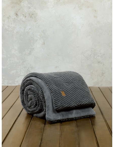 Κουβέρτα/Πάπλωμα Υπέρδιπλο 220x240 - Velva Dark Gray
