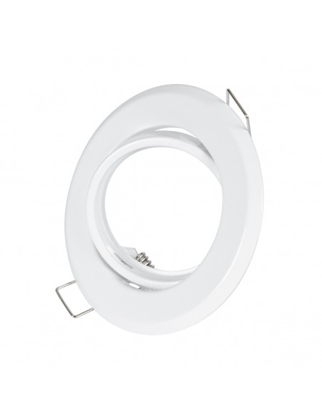 GLOBOSTAR® RAFY 77814 Χωνευτή Κινούμενη Βάση για Σποτ MR16 με Ντουί GU10/GU5.3 IP20 - Λευκό - Μ9.2 x Π9.2 x Υ3.1cm / Q7cm