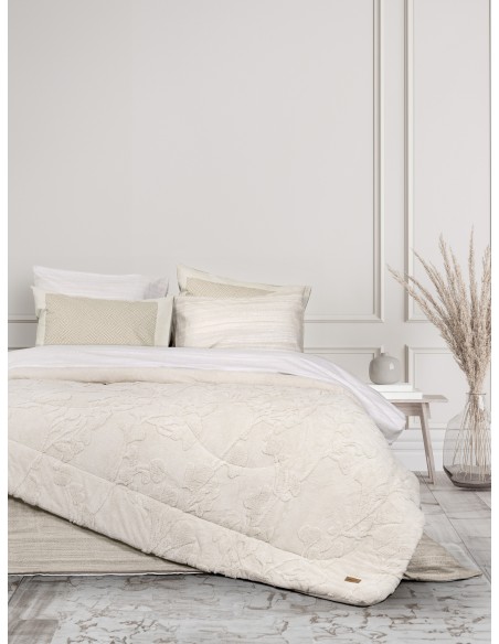 Κουβέρτα/Πάπλωμα Υπέρδιπλο 220x240 - Elara Light Beige