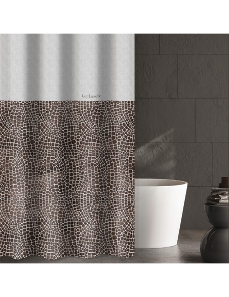 Κουρτίνα μπάνιου 180x185 Safari choco