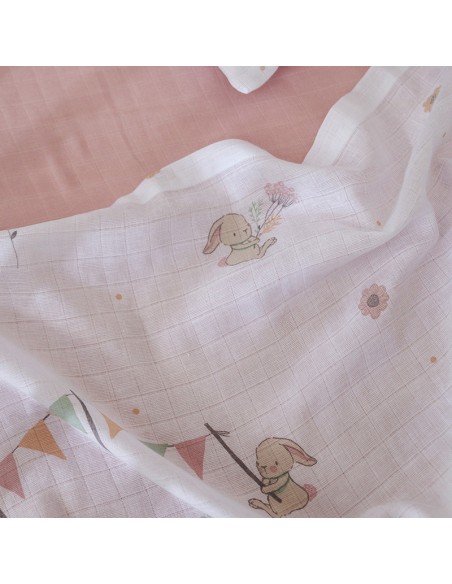 Σετ Σεντόνια Κούνιας 120x170 - Bunny Love 2