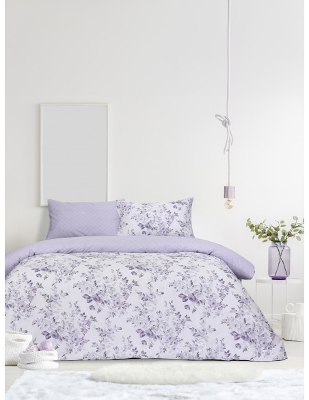 Σετ Σεντόνια Υπέρδιπλα με Λάστιχο Για Στρώμα 160x200+32 - Garden View