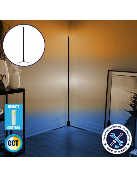 Μοντέρνο Minimal Επιδαπέδιο Μαύρο Φωτιστικό 200cm LED 32...