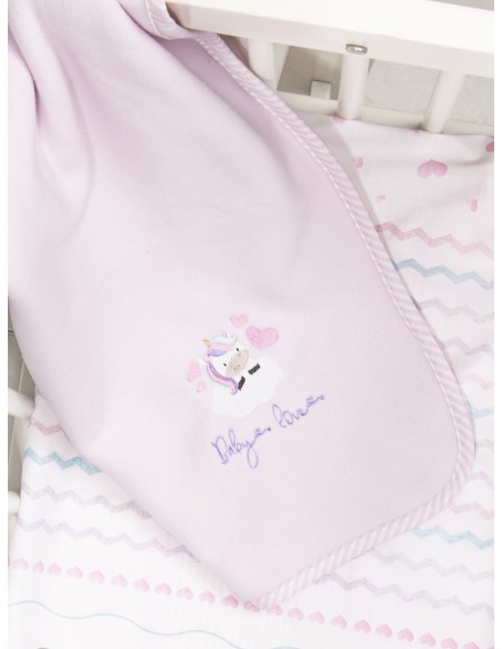 Κουβέρτα Fleece Κούνιας 110x140 - Luni Uni