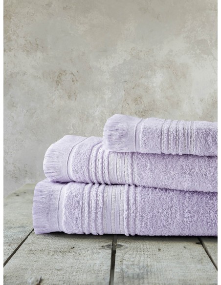 Σετ Πετσέτες 3τμχ (30x50 + 50x90 + 70x140) - Allora Lilac