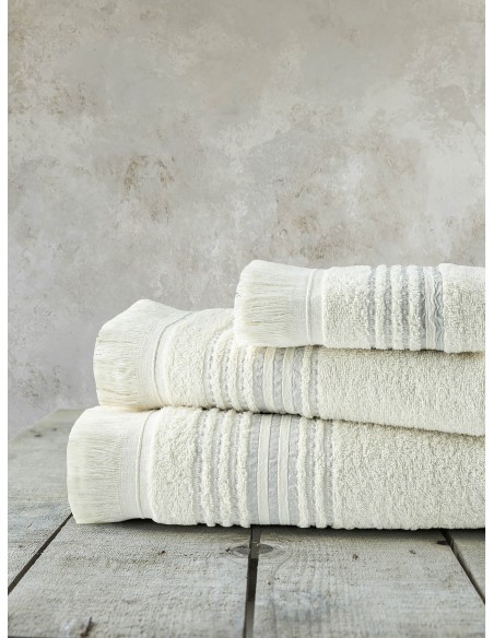 Σετ Πετσέτες 3τμχ (30x50 + 50x90 + 70x140) - Allora Light Beige