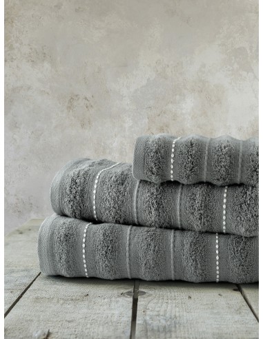 Σετ Πετσέτες 3τμχ - Aura Dark Gray
