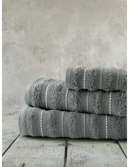 Σετ Πετσέτες 3τμχ - Aura Dark Gray