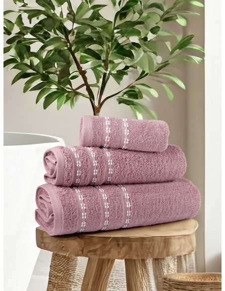 Σετ Πετσέτες (30x50 + 50x90 + 70x140) - Retour Apple Pink