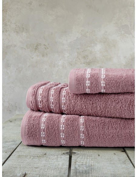 Σετ Πετσέτες (30x50 + 50x90 + 70x140) - Retour Apple Pink