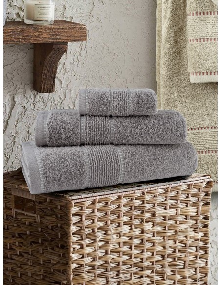 Σετ Πετσέτες (30x50 + 50x90 + 70x140) - Pivot Gray
