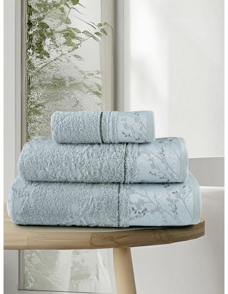 Σετ Πετσέτες 3τμχ (30x50 + 50x90 + 70x140) - Inverno Light Blue