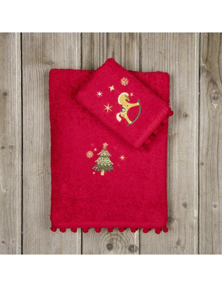 Σετ Πετσέτες 2τμχ Happy Christmas