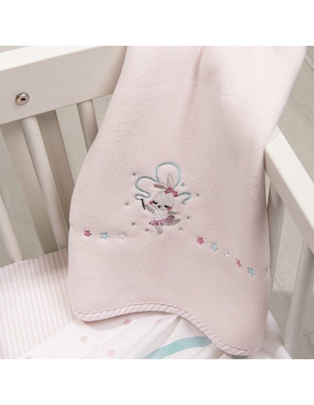 Κουβέρτα Fleece Λίκνου 80x110 Ballet Bunny