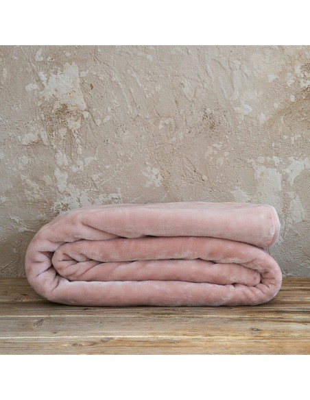 Κουβέρτα Βελουτέ Μονή 160x220 Coperta - Pink