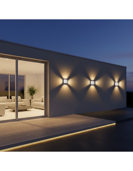 kelvo® ARKOS KLV-101-0112 Μοντέρνο Φωτιστικό Τοίχου - Απλίκα LED 8W 840lm 15° AC 220-240V Αδιάβροχο IP65 Θερμό Λευκό 2700K - Lumileds COB Chip & TÜV SÜD Driver - Λευκό Ματ - Μ14 x Π5.5 x Υ14cm - 5 Χρόνια Εγγύηση