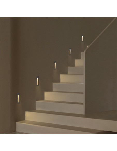 kelvo® STEPART KLV-101-0093 Μοντέρνο Χωνευτό Φωτιστικό Σκαλοπατιού - Διαδρόμου LED 7W 735lm 45° AC 220-240V Αδιάβροχο IP65 Θερμό Λευκό 2700K - Lumileds SMD Chip & TÜV SÜD Driver - Γκρι Ανθρακί Ματ - Μ6.5 x Π6.5 x Υ21cm / Q5.41 x 18.9cm - 5 Χρόνια Εγγύηση