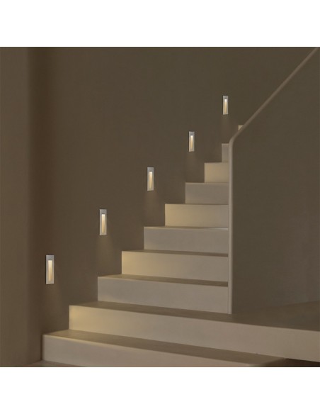 kelvo® STEPART KLV-101-0094 Μοντέρνο Χωνευτό Φωτιστικό Σκαλοπατιού - Διαδρόμου LED 7W 735lm 45° AC 220-240V Αδιάβροχο IP65 Θερμό Λευκό 2700K - Lumileds SMD Chip & TÜV SÜD Driver - Λευκό Ματ - Μ6.5 x Π6.5 x Υ21cm / Q5.41 x 18.9cm - 5 Χρόνια Εγγύηση