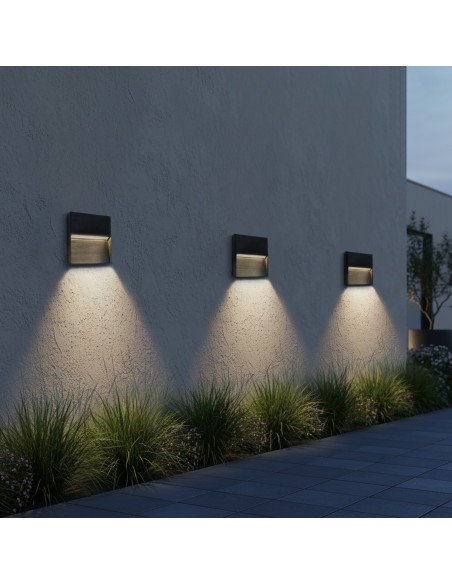 kelvo® STEPART KLV-101-0104 Μοντέρνο Φωτιστικό Σκαλοπατιού - Διαδρόμου LED 4W 500lm 45° AC 220-240V Αδιάβροχο IP65 Θερμό Λευκό 2700K - Lumileds SMD Chip & TÜV SÜD Driver - Μαύρο Ματ - Μ15 x Π3.5 x Υ15cm - 5 Χρόνια Εγγύηση