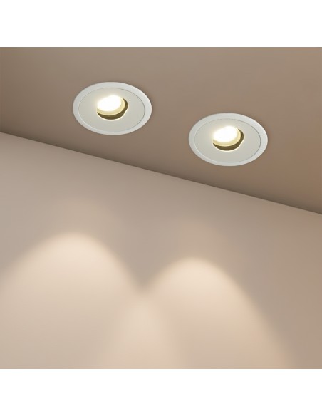 kelvo® ASYMMETRICAL KLV-101-0130 Χωνευτό Downlight Σποτ LED 7W 840lm 15°x30° AC 220-240V IP20 Θερμό Λευκό 2700K - Bridgelux COB Chip & TÜV SÜD Driver - Λευκό Ματ - Μ8.3 x Π8.3 x Υ8.16cm / Q7.25cm - 5 Χρόνια Εγγύηση