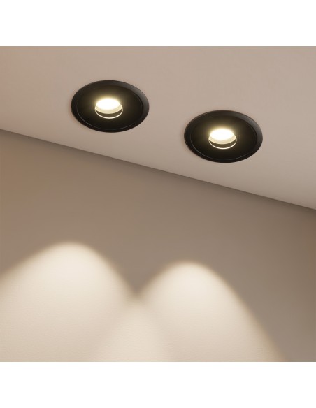 kelvo® PINADO KLV-101-0129 Χωνευτό Downlight Σποτ LED 7W 875lm 15° AC 220-240V IP20 Φυσικό Λευκό 4500K - Bridgelux COB Chip & TÜV SÜD Driver - Μαύρο Ματ - Μ8.3 x Π8.3 x Υ8.16cm / Q7.25cm - 5 Χρόνια Εγγύηση