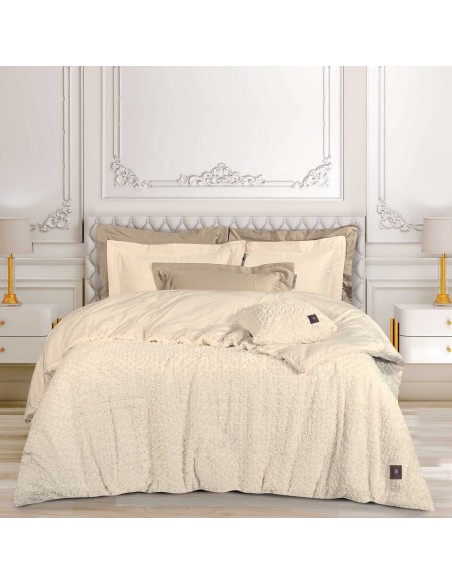 GREENWICH POLO CLUB ΚΟΥΒΕΡΤΟΠΑΠΛΩΜΑ RABBIT FAUX FUR KING ESSENTIAL 3960 ECRU