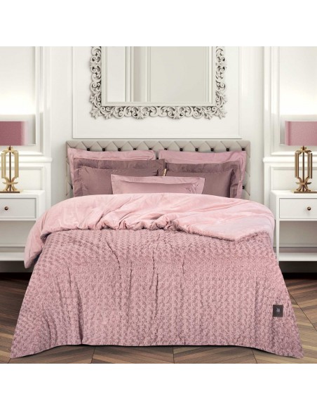 GREENWICH POLO CLUB ΚΟΥΒΕΡΤΟΠΑΠΛΩΜΑ RABBIT FAUX FUR KING ESSENTIAL 3961 NUDE