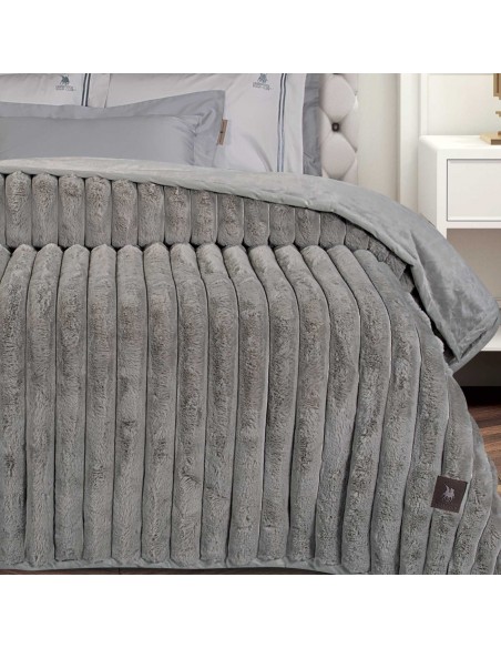 GREENWICH POLO CLUB ΚΟΥΒΕΡΤΑ FAUX FUR ΥΠΕΡΔΙΠΛΗ PREMIUM 3831 TAUPE