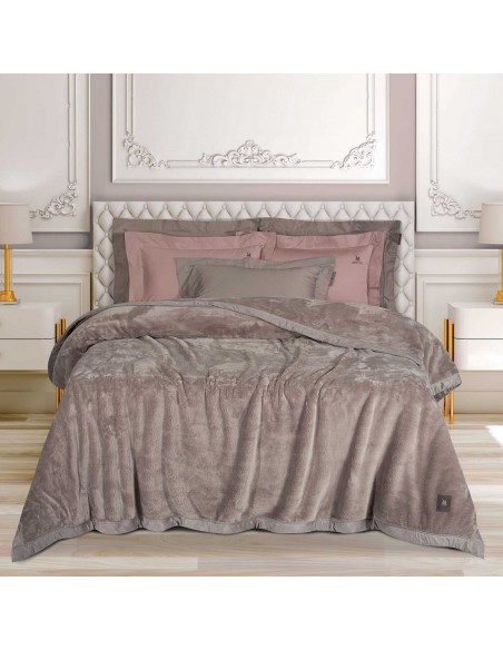 GREENWICH POLO CLUB ΚΟΥΒΕΡΤΑ VELOUR KING ESSENTIAL 3973 DUSTY LILAC