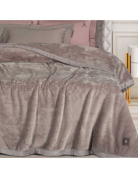 GREENWICH POLO CLUB ΚΟΥΒΕΡΤΑ VELOUR KING ESSENTIAL 3973 DUSTY LILAC