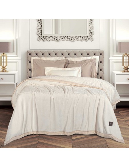 GREENWICH POLO CLUB ΚΟΥΒΕΡΤΑ VELOUR KING ESSENTIAL 3974 ROYAL WHITE