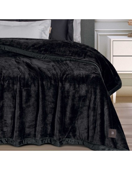 GREENWICH POLO CLUB ΚΟΥΒΕΡΤΑ VELOUR KING ESSENTIAL 3975 BLACK