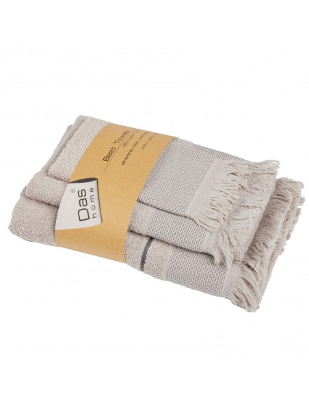DAS HOME ΣΕΤ ΠΕΤΣΕΤΕΣ 3ΤΕΜΑΧΙΩΝ BEST 0841 GREY