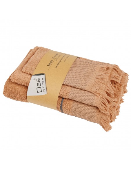 DAS HOME ΣΕΤ ΠΕΤΣΕΤΕΣ 3ΤΕΜΑΧΙΩΝ BEST 0843 TERACOTTA