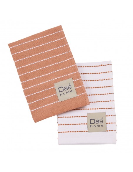 DAS HOME ΣΕΤ ΠΟΤΗΡΟΠΑΝΑ 2ΤΜΧ 30Χ50 0826 TERACOTTA, WHITE