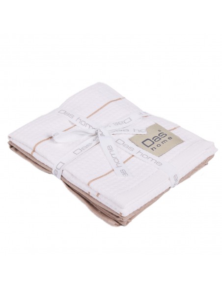 DAS HOME ΣΕΤ ΠΟΤΗΡΟΠΑΝΑ 2ΤΜΧ 30Χ50 0830 TAUPE, WHITE