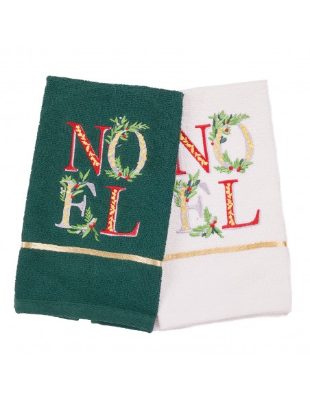 DAS HOME CHRISTMAS ΠΟΤΗΡΟΠΑΝΑ ΣΕΤ 2ΤΜΧ 30X50 0814 GREEN, WHITE