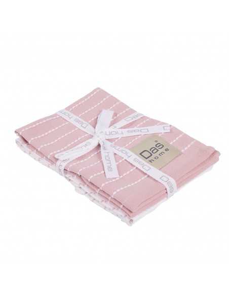 DAS HOME ΣΕΤ ΠΟΤΗΡΟΠΑΝΑ 2ΤΜΧ 30Χ50 0823 PINK, WHITE