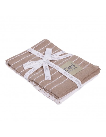 DAS HOME ΣΕΤ ΠΟΤΗΡΟΠΑΝΑ 2ΤΜΧ 30Χ50 0825 TAUPE, WHITE