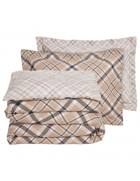 DAS HOME ΣΕΤ ΣΕΝΤΟΝΙΑ ΥΠΕΡΔΙΠΛΑ ΜΕ ΛΑΣΤΙΧΟ CASUAL 5435 BEIGE, BLACK