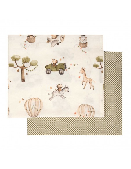 Σετ Σεντόνια Λίκνου 70x120 Essential 8860 Ivory,Olive Green